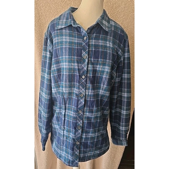 Lee Valley Ireland Jackets & Blazers - Lee Valley Ireland Fleece Lined Plaid Flannel Shirt Jacket Size XXL NWT Blue